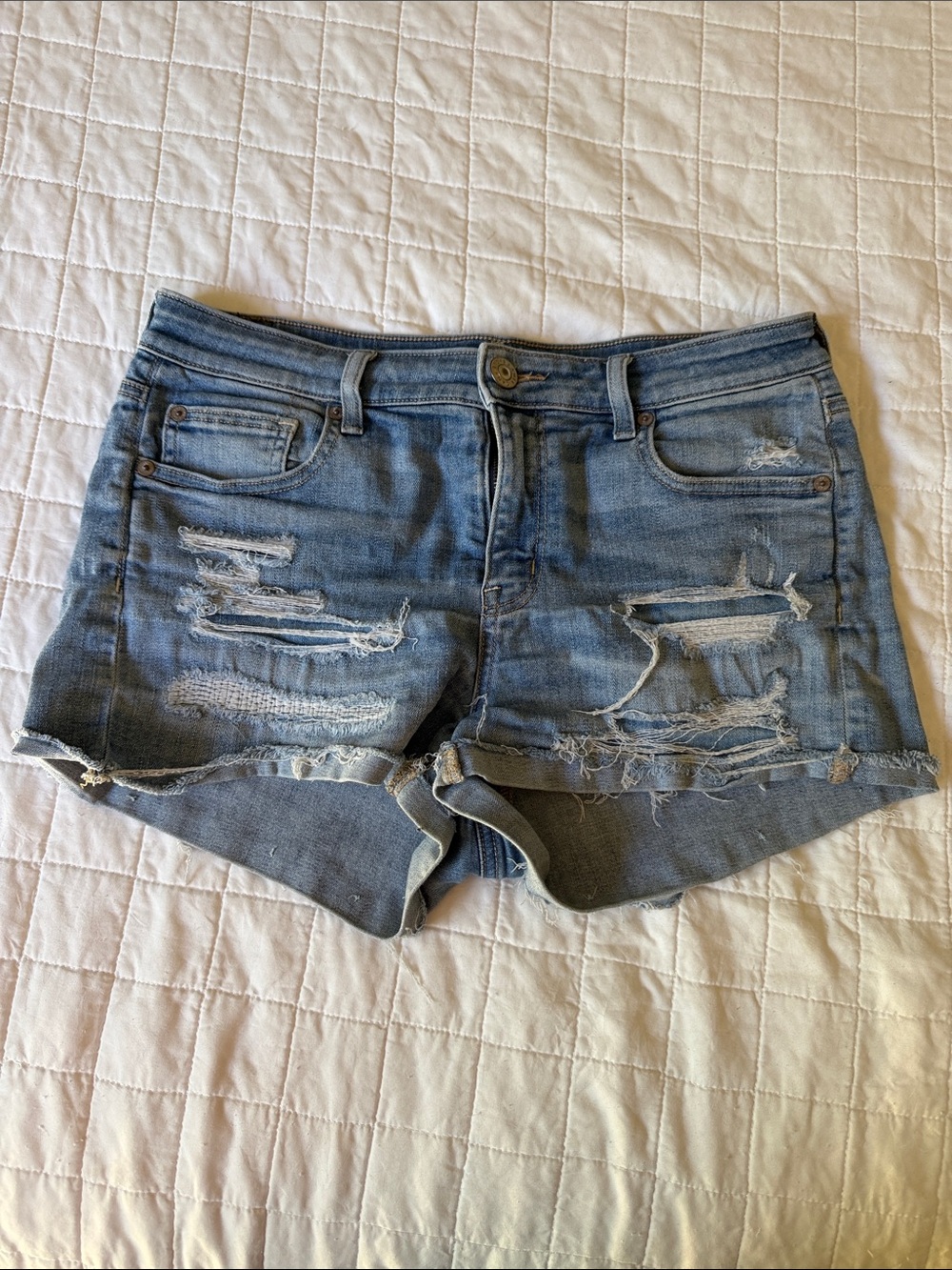 American Eagle Distressed Denim Jean Shorts